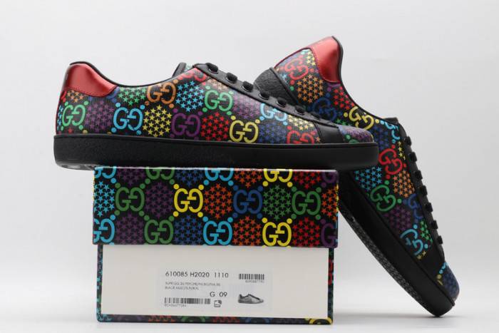 G*u*i ace embroidered low-top sneaker 610085 h2020 1110