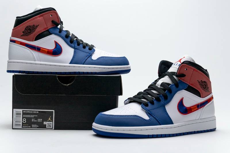 Air Jordan 1 Mid SE  Multi-Color Swoosh