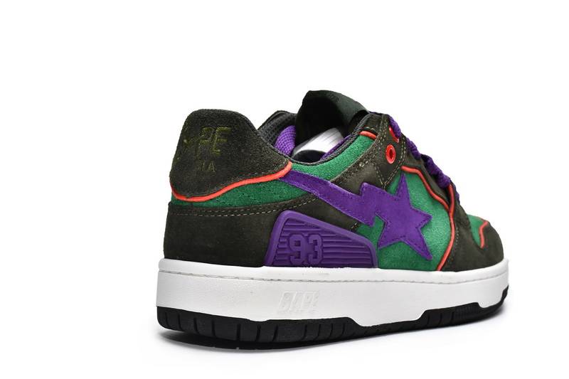 A Bathing Ape Bape SK8 Sta Dark Purple Green