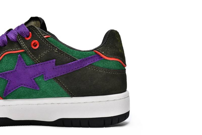 A Bathing Ape Bape SK8 Sta Dark Purple Green