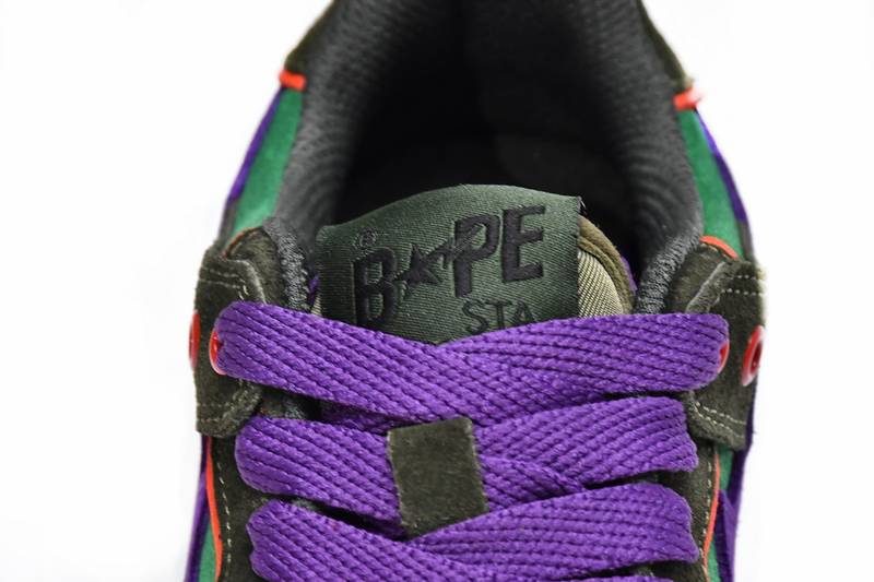 A Bathing Ape Bape SK8 Sta Dark Purple Green