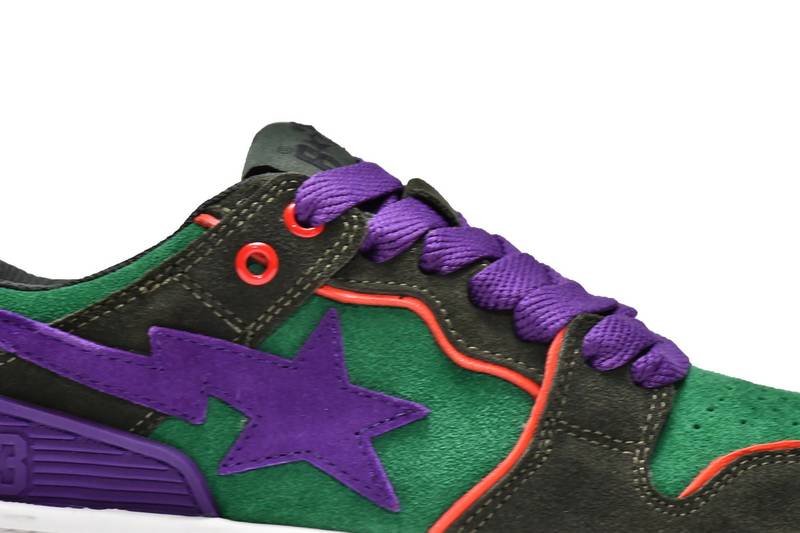 A Bathing Ape Bape SK8 Sta Dark Purple Green