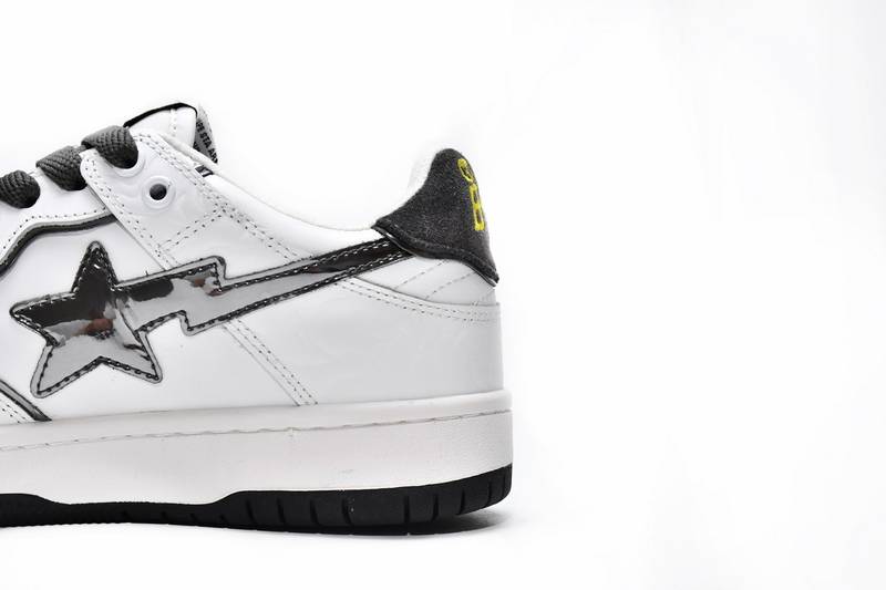 A Bathing Ape Bape SK8 Sta White Silver