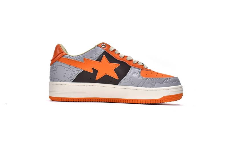A Bathing Ape Bape Sta Low Grey Orange