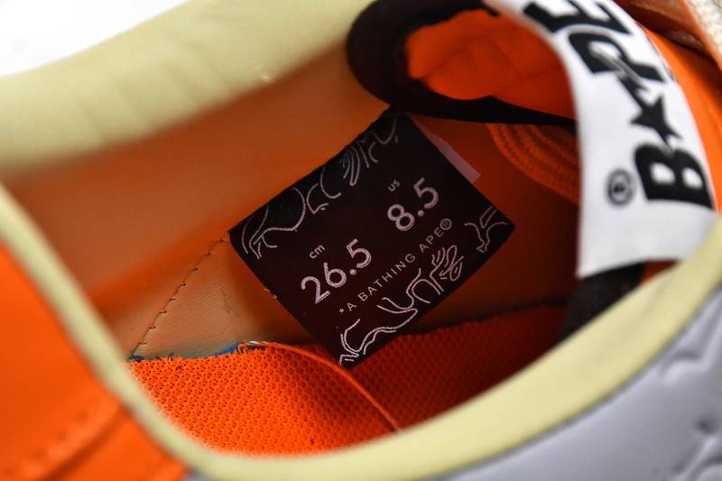 A Bathing Ape Bape Sta Low Grey Orange