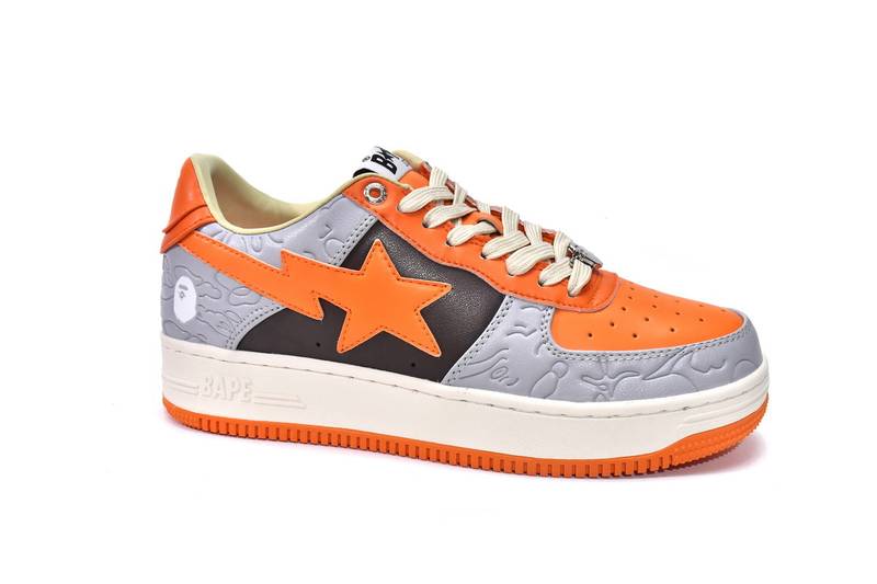 A Bathing Ape Bape Sta Low Grey Orange