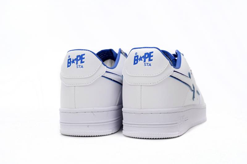 A Bathing Ape Bape Sta Patent Leather White Blue