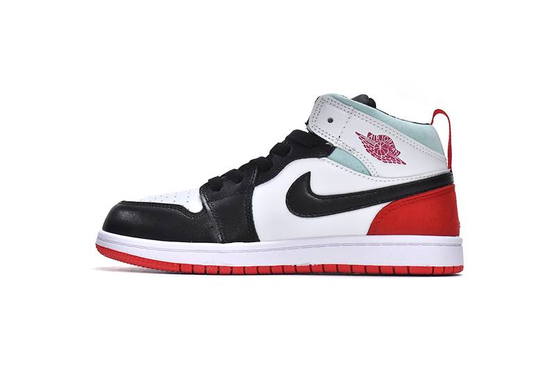 Air Jordan 1 Mid PS Red Black Toe(Kids)