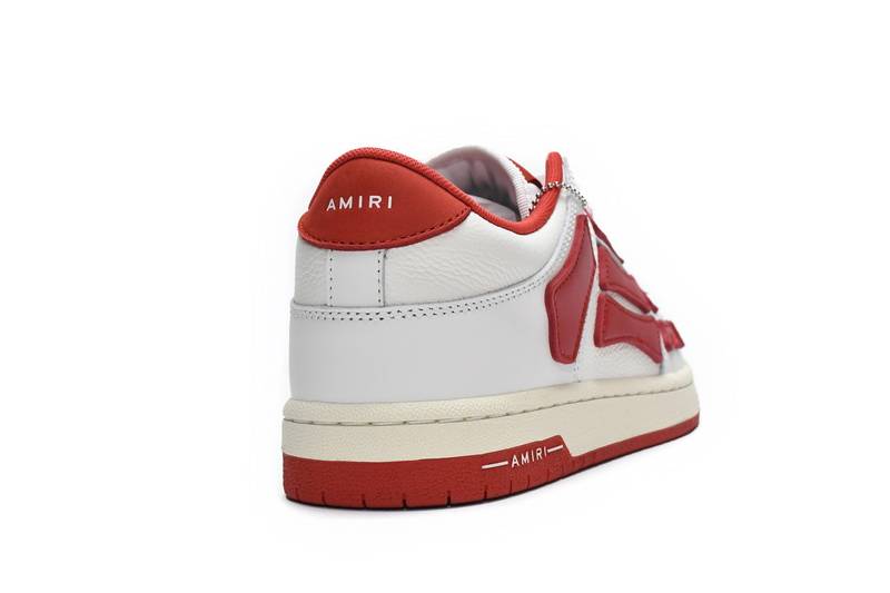AMIRI Skel Panelled Top Low White Red