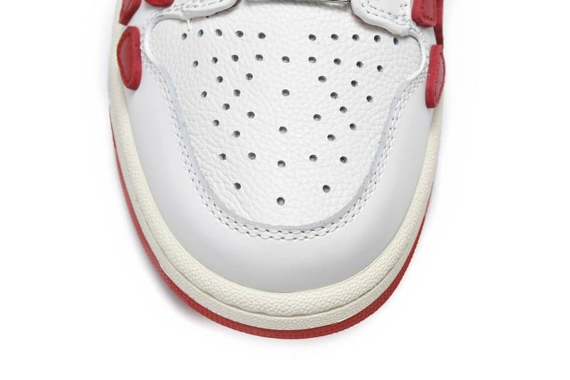 AMIRI Skel Panelled Top Low White Red
