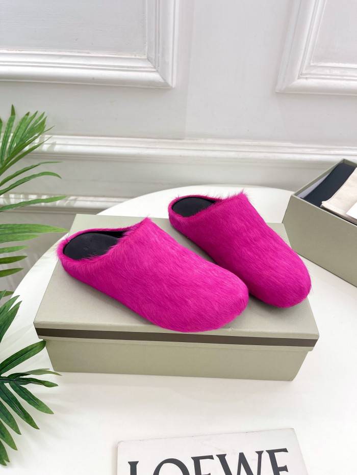 Ma*n1 fluffy open back slippers sbms004601p4122